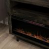 Bridgevine Home Avondale 83 Inch Electric Fireplace TV Console, for TVs up to 95 inches, Minimal Assembly, Charcoal-Brown Finish