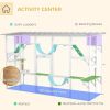 Catio Playground Cat Window Box Outside Enclosure, Wooden Outdoor Cat House with Weather Protection Roof for Multiple Kitties, Cat Shelter Kitten Play