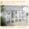 Catio Playground Cat Window Box Outside Enclosure, Wooden Outdoor Cat House with Weather Protection Roof for Multiple Kitties, Cat Shelter Kitten Play