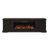 Bridgevine Home Topanga 83 inch Electric Fireplace TV Console for TVs up to 95 inches, Minimal Assembly, Clove finish
